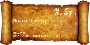 Nyáry Szénia névjegykártya
